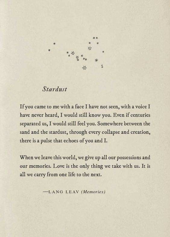 Stardust Lang Leav 564 783 Quotethee Daily Quotes For Inspiration Motivation